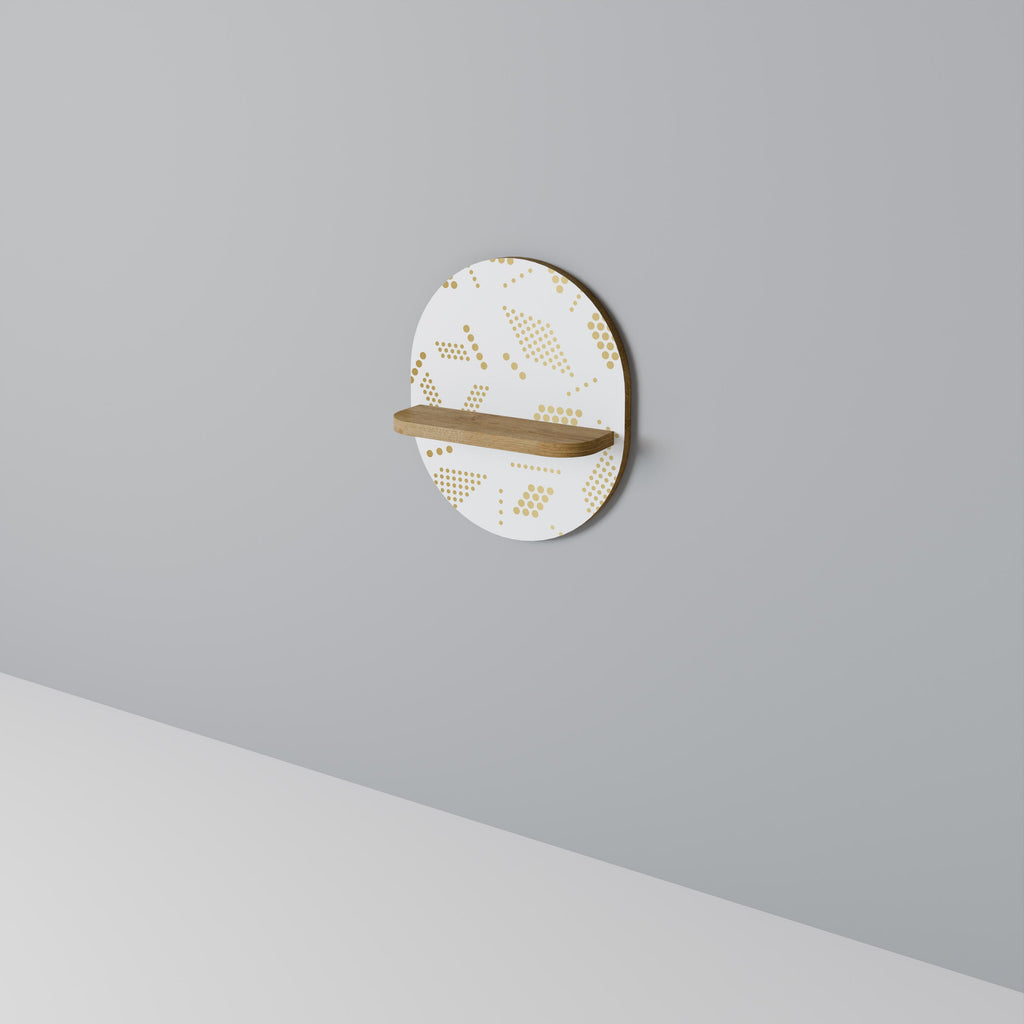 SPOTTED DAZE Prateleira Oval Decorativa em Efeito Carvalho