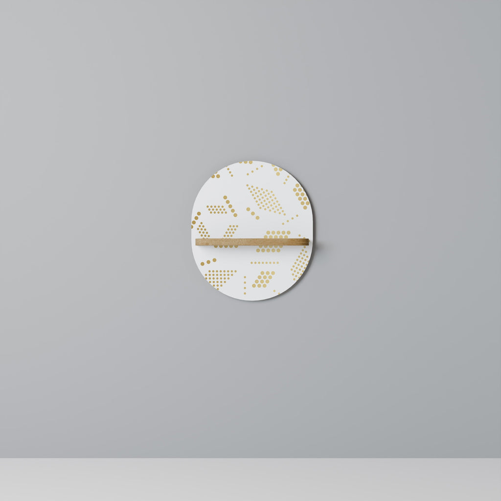 SPOTTED DAZE Prateleira Oval Decorativa em Efeito Carvalho