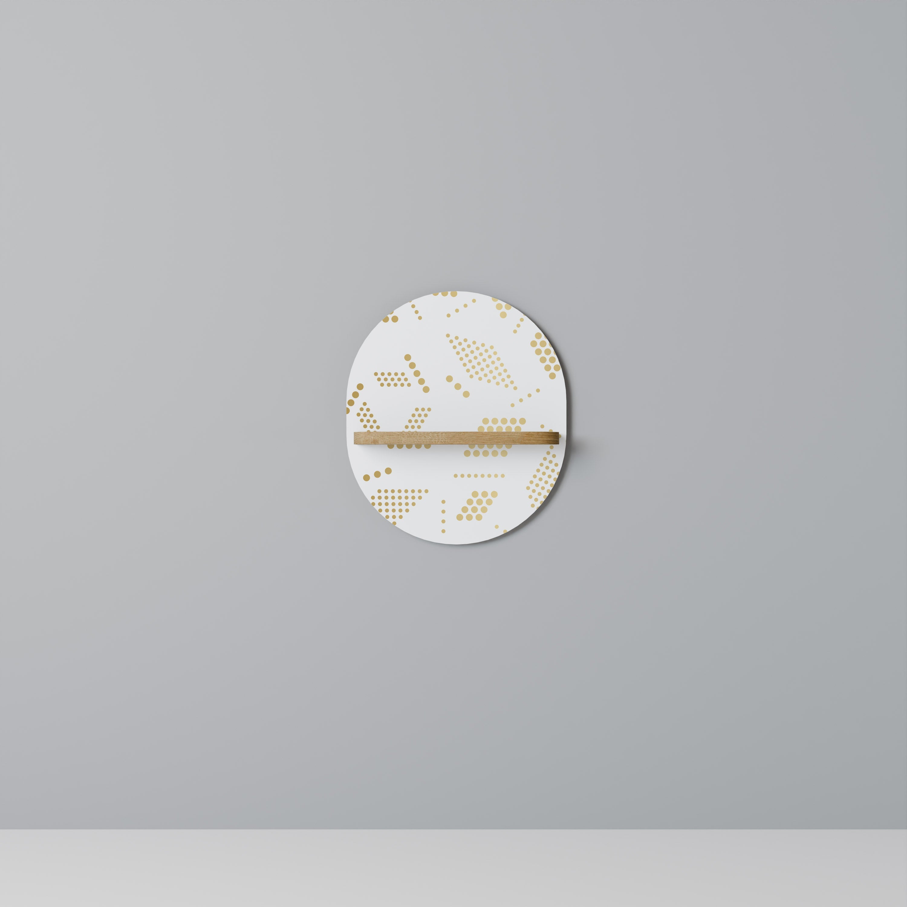 SPOTTED DAZE Prateleira Oval Decorativa em Efeito Carvalho