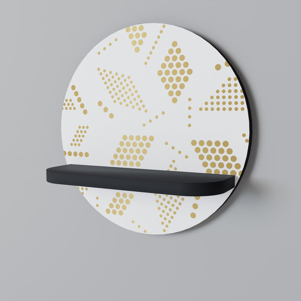 SPOTTED DAZE Prateleira Redonda Decorativa em Acabamento Preto