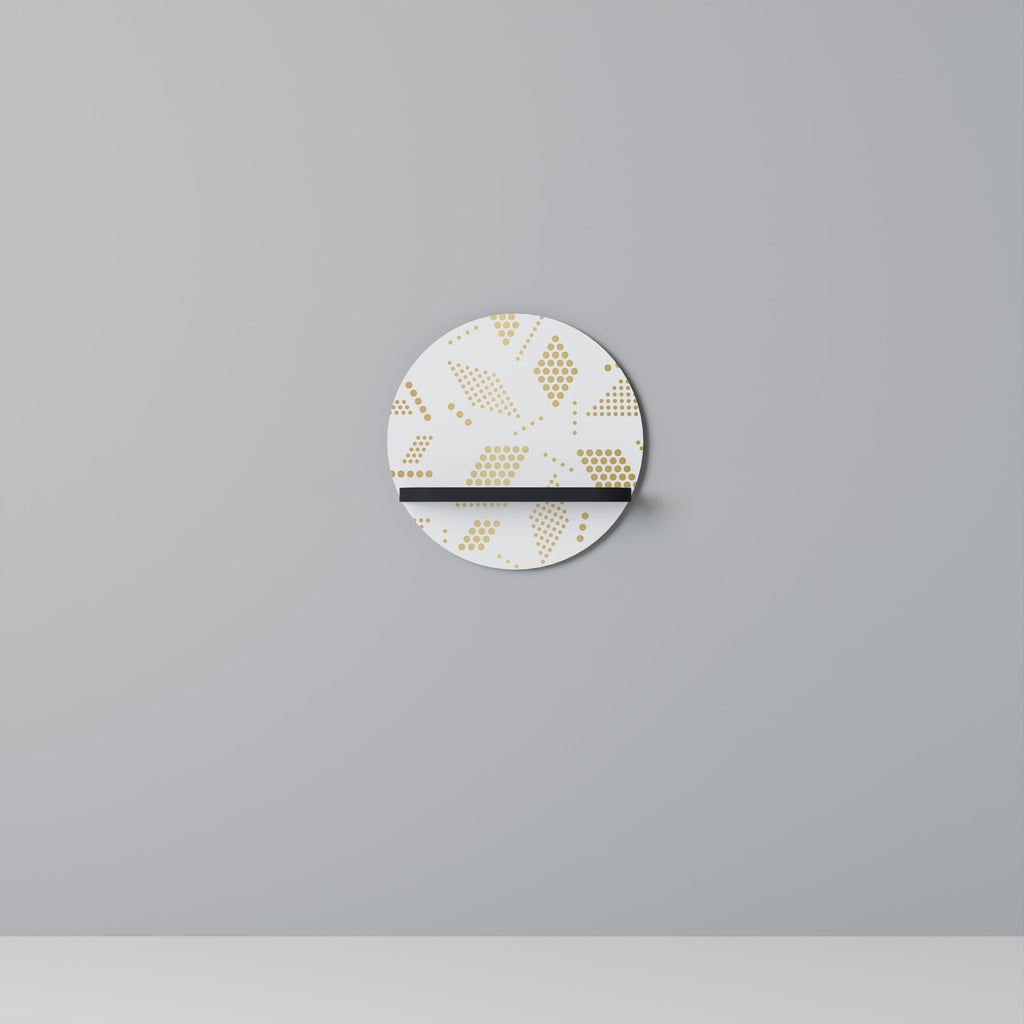 SPOTTED DAZE Prateleira Redonda Decorativa em Acabamento Preto