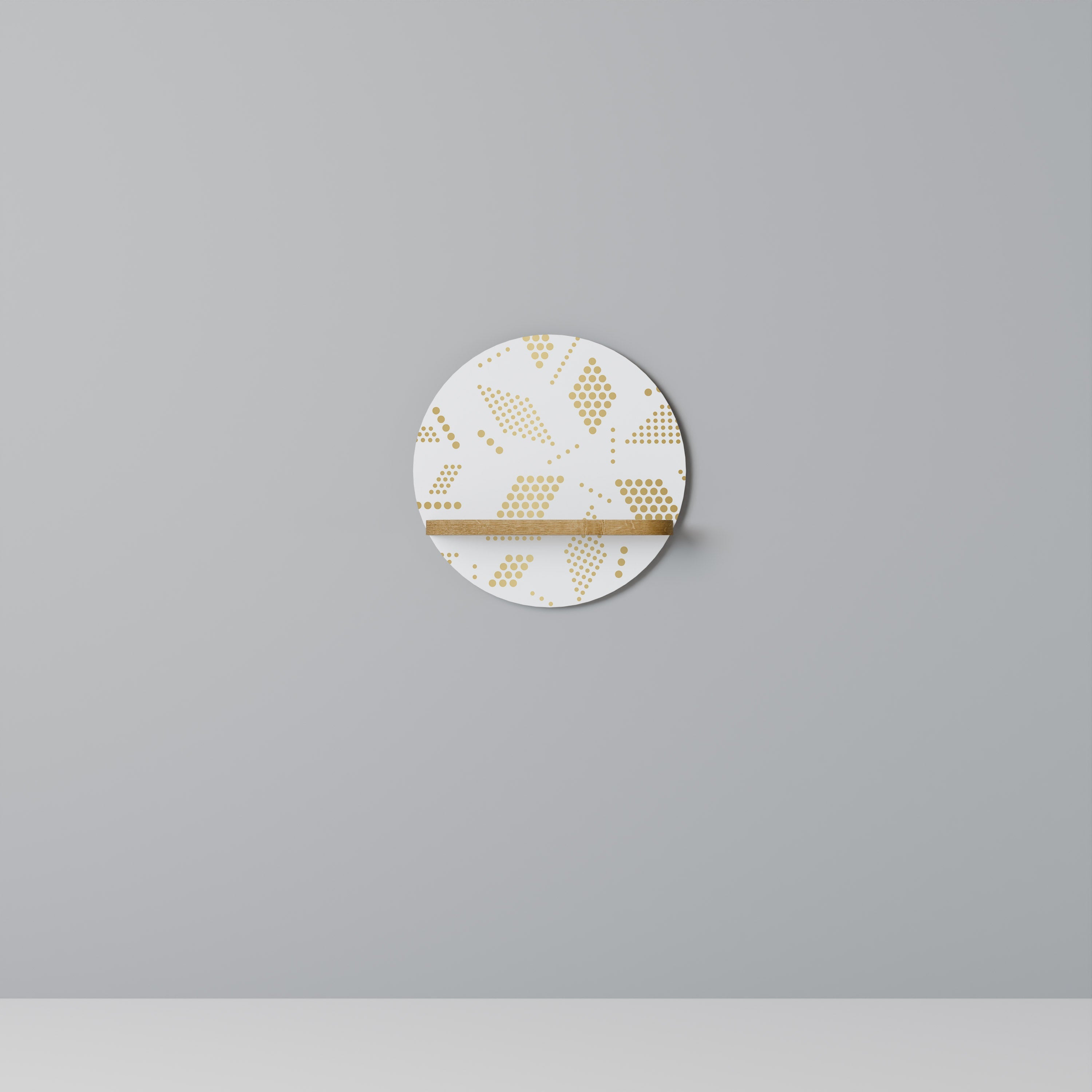 SPOTTED DAZE Prateleira Redonda Decorativa em Efeito Carvalho