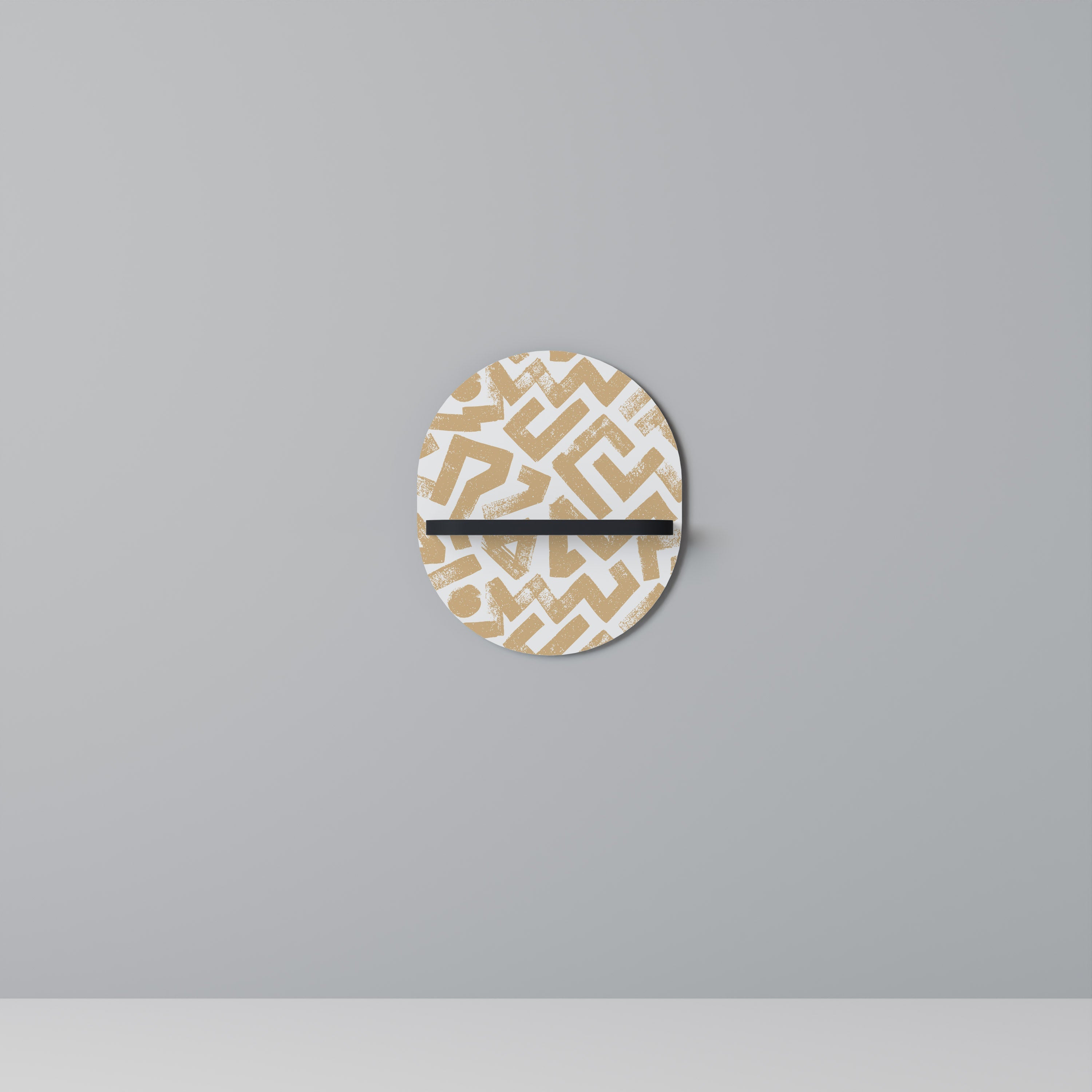 CLUSTER CRAFTS Prateleira Oval Decorativa em Acabamento Preto