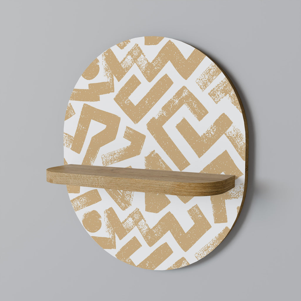 CLUSTER CRAFTS Prateleira Oval Decorativa em Efeito Carvalho