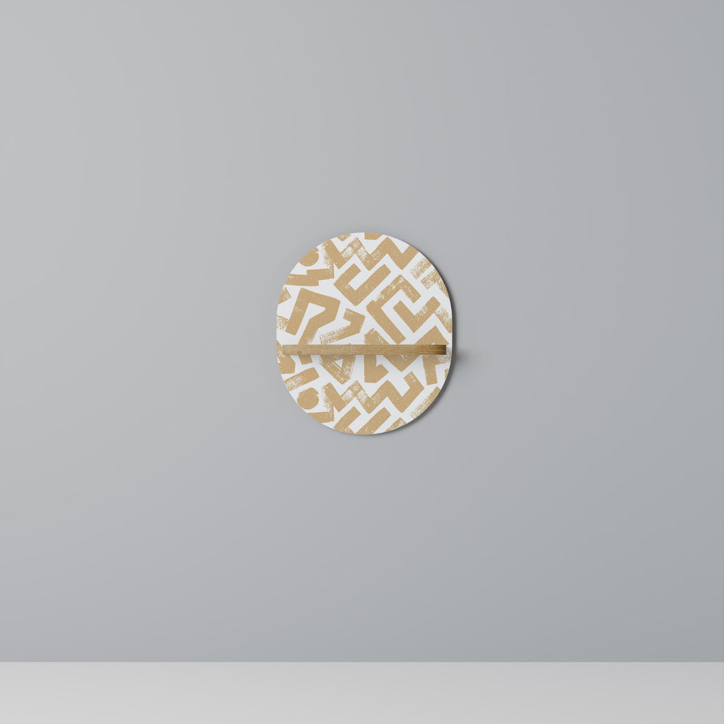 CLUSTER CRAFTS Prateleira Oval Decorativa em Efeito Carvalho