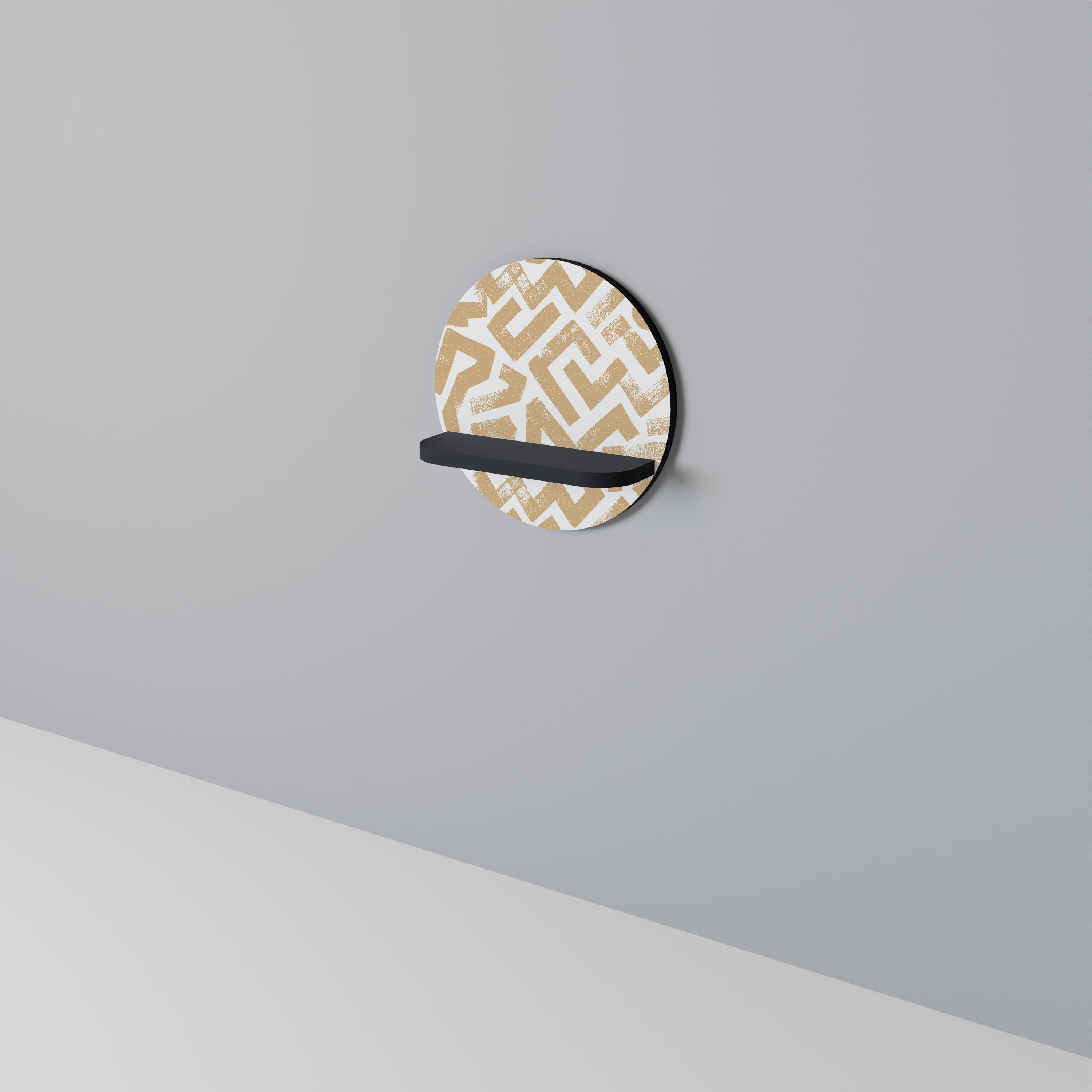 CLUSTER CRAFTS Prateleira Redonda Decorativa em Acabamento Preto