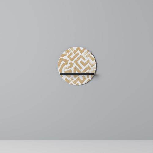 CLUSTER CRAFTS Round Art Shelf In Black Finish