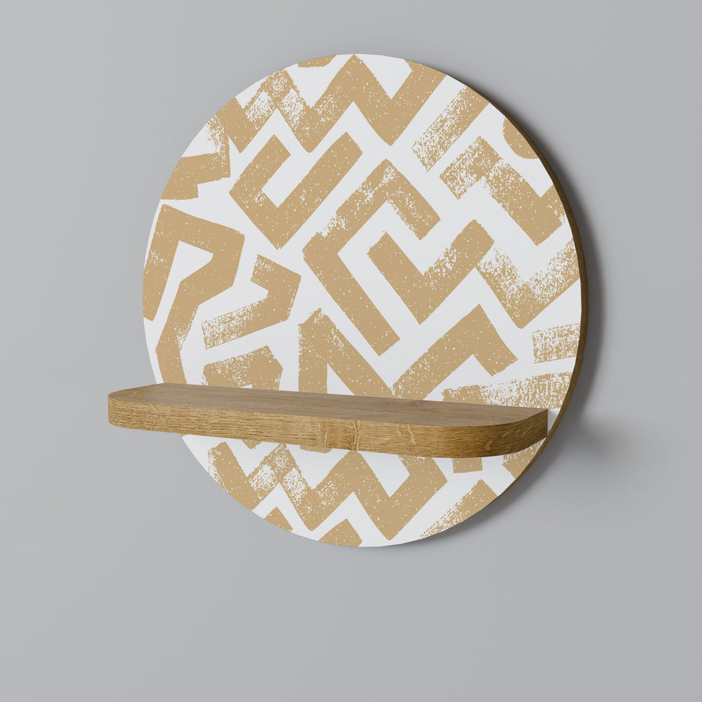 CLUSTER CRAFTS Prateleira Redonda Decorativa em Efeito Carvalho