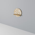 CLUSTER CRAFTS Prateleira Redonda Decorativa em Efeito Carvalho