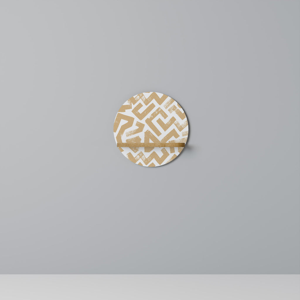 CLUSTER CRAFTS Prateleira Redonda Decorativa em Efeito Carvalho