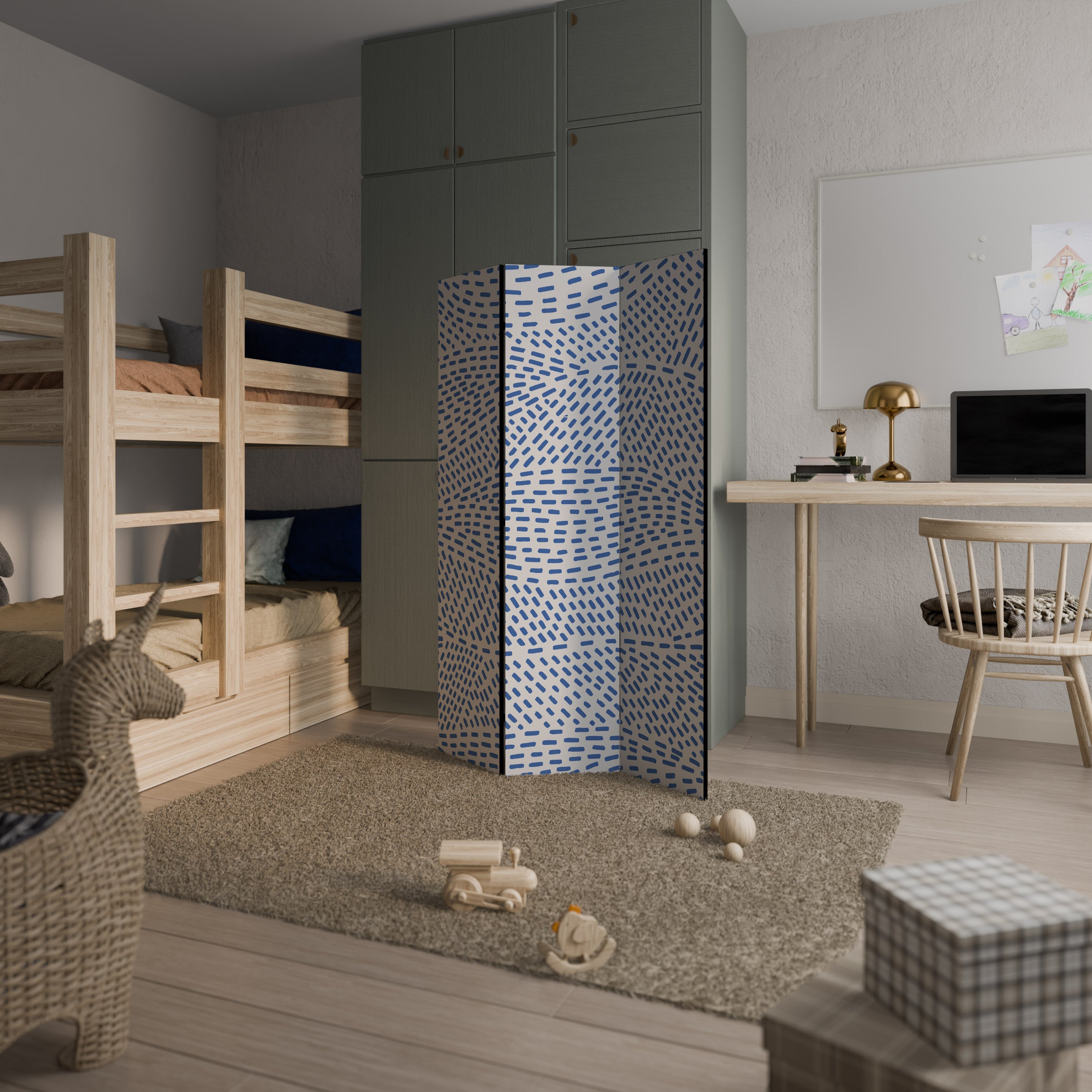 HEAVENLY SHREDS Biombo Decorativo de 3 Painéis