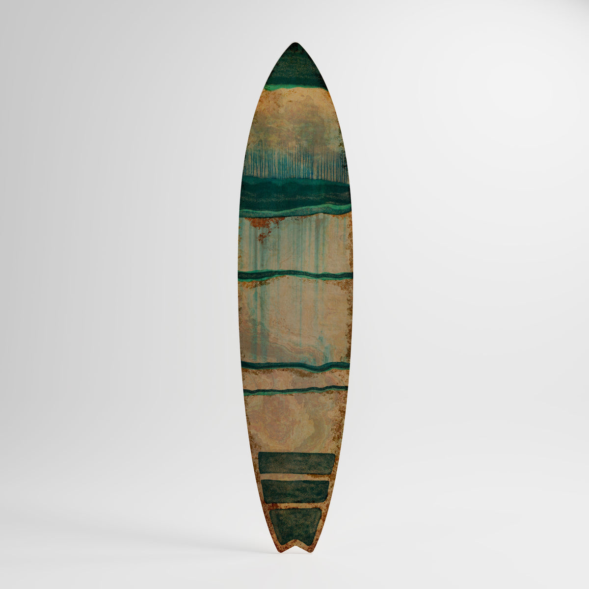 EMERALD MELANCHOLY Painel Decorativo Prancha de Surf
