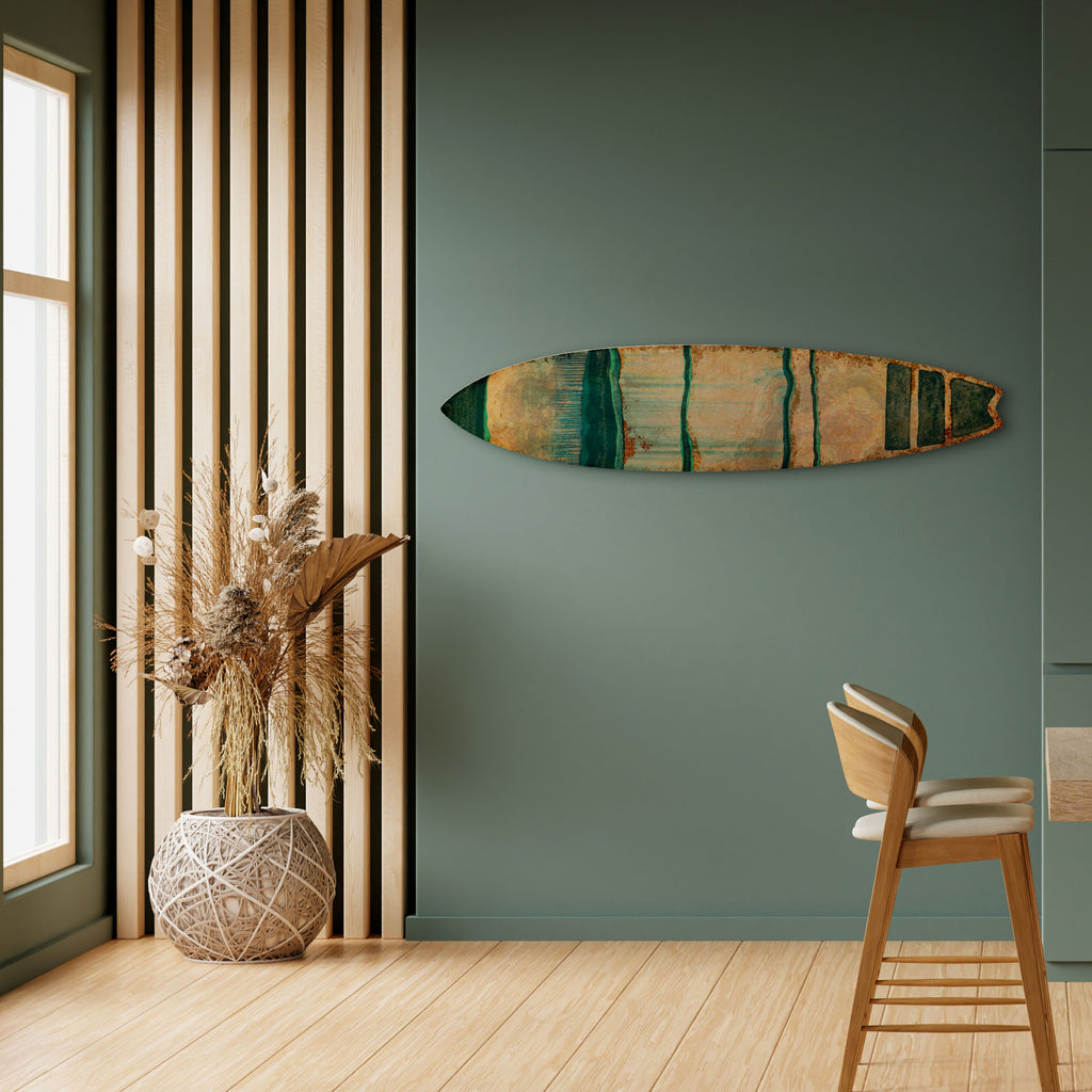 EMERALD MELANCHOLY Painel Decorativo Prancha de Surf