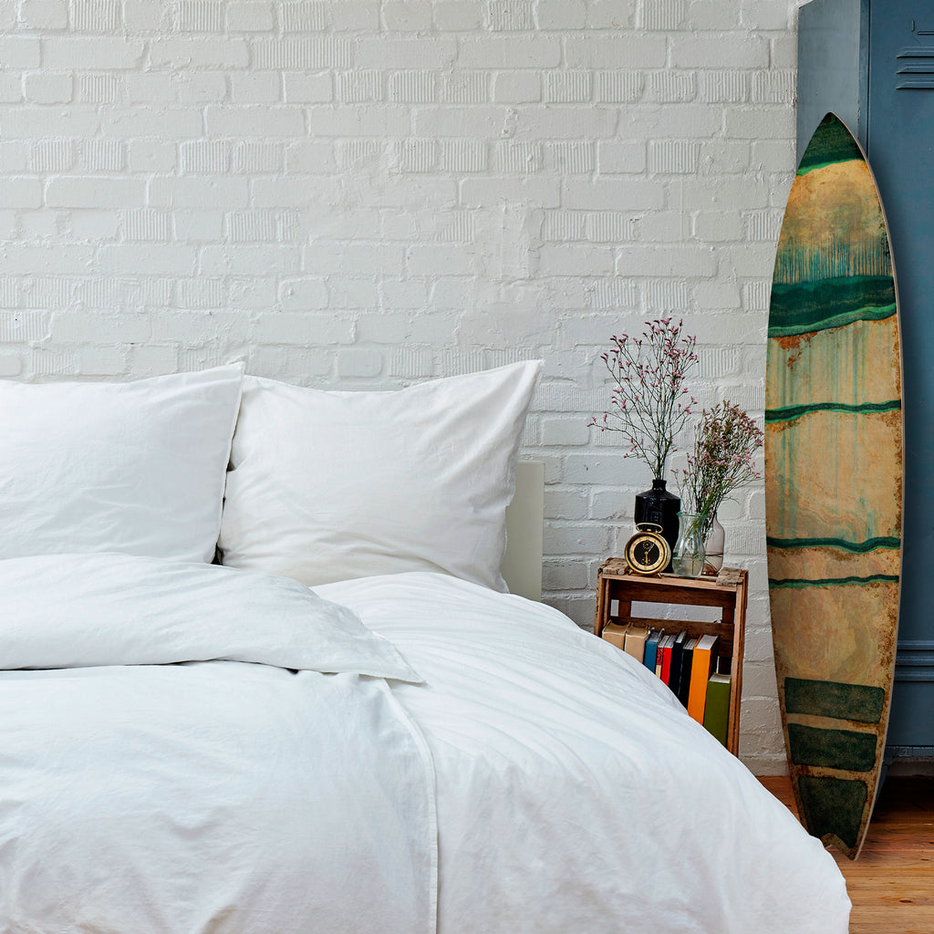 EMERALD MELANCHOLY Painel Decorativo Prancha de Surf