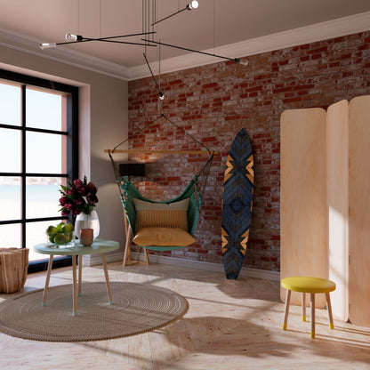CRAFTY GEOMETRY Painel Decorativo Prancha de Surf