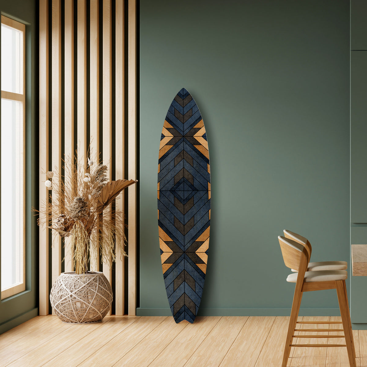 CRAFTY GEOMETRY Painel Decorativo Prancha de Surf