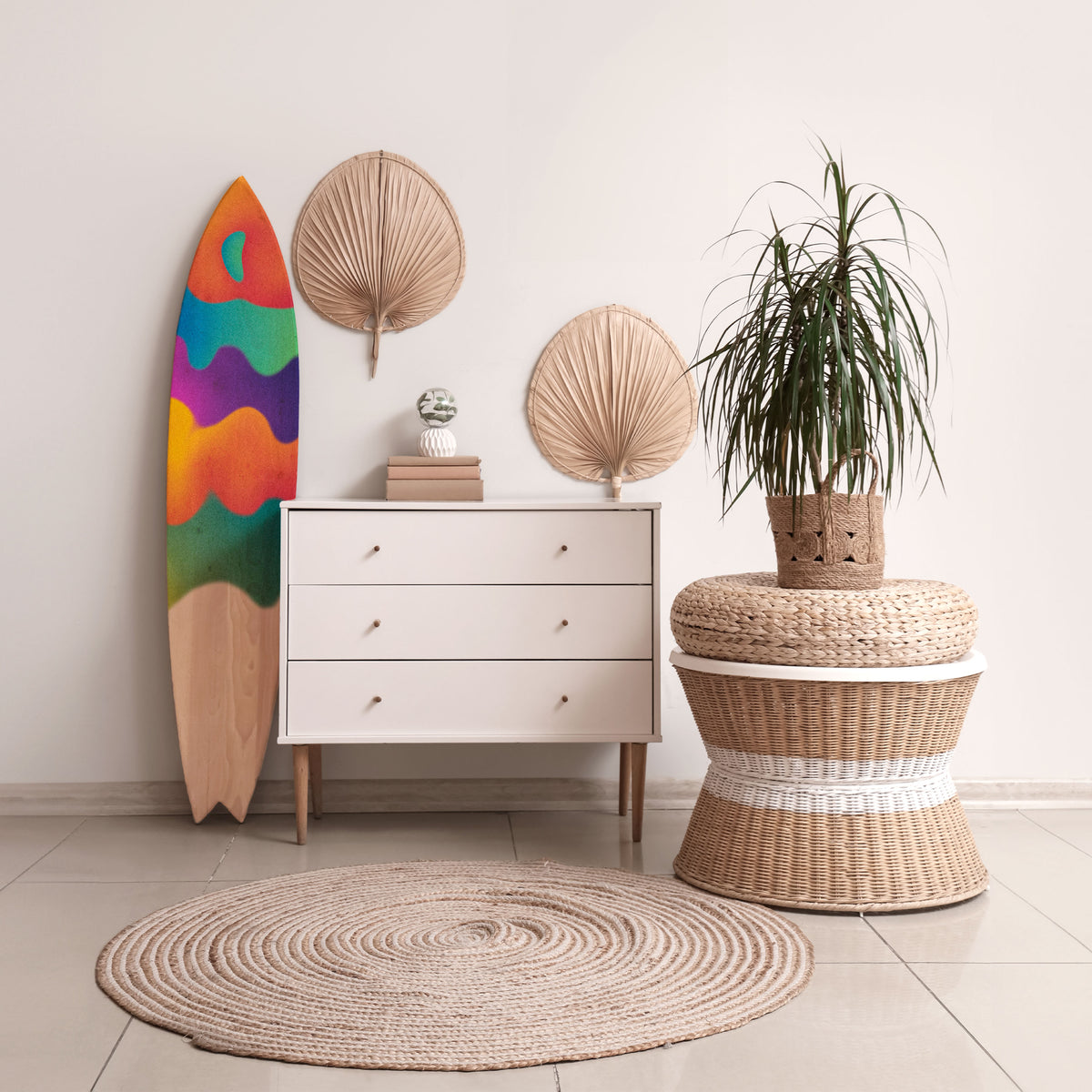 BRIGHT ESSENCE Surfboard Decorative Panel