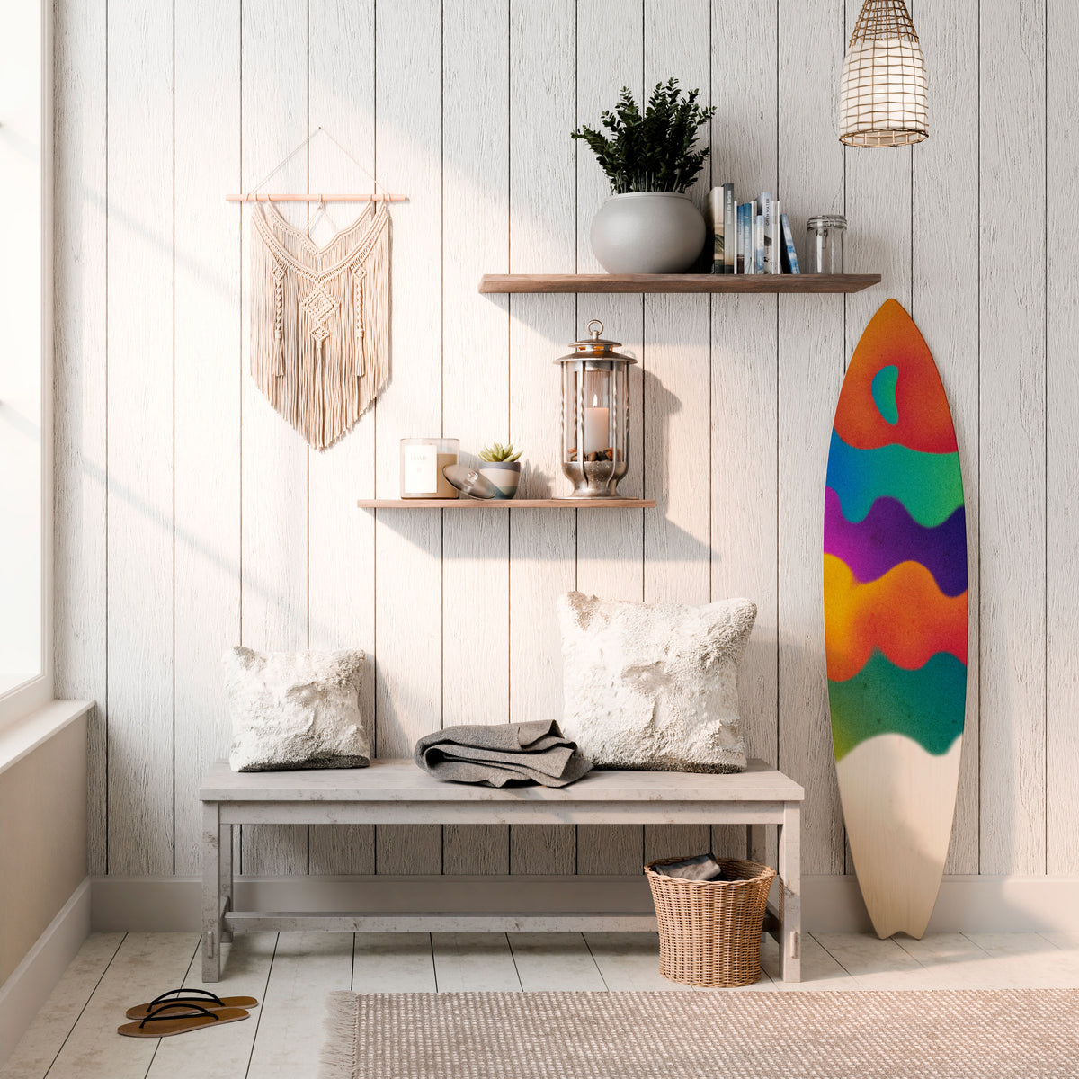 BRIGHT ESSENCE Surfboard Decorative Panel