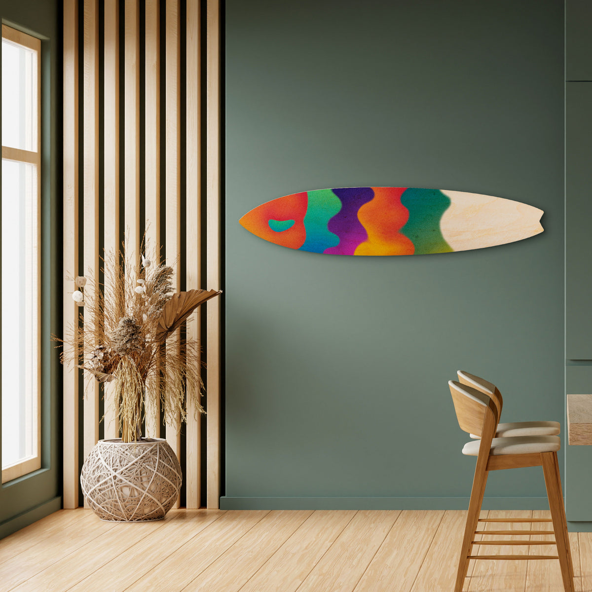 BRIGHT ESSENCE Painel Decorativo Prancha de Surf