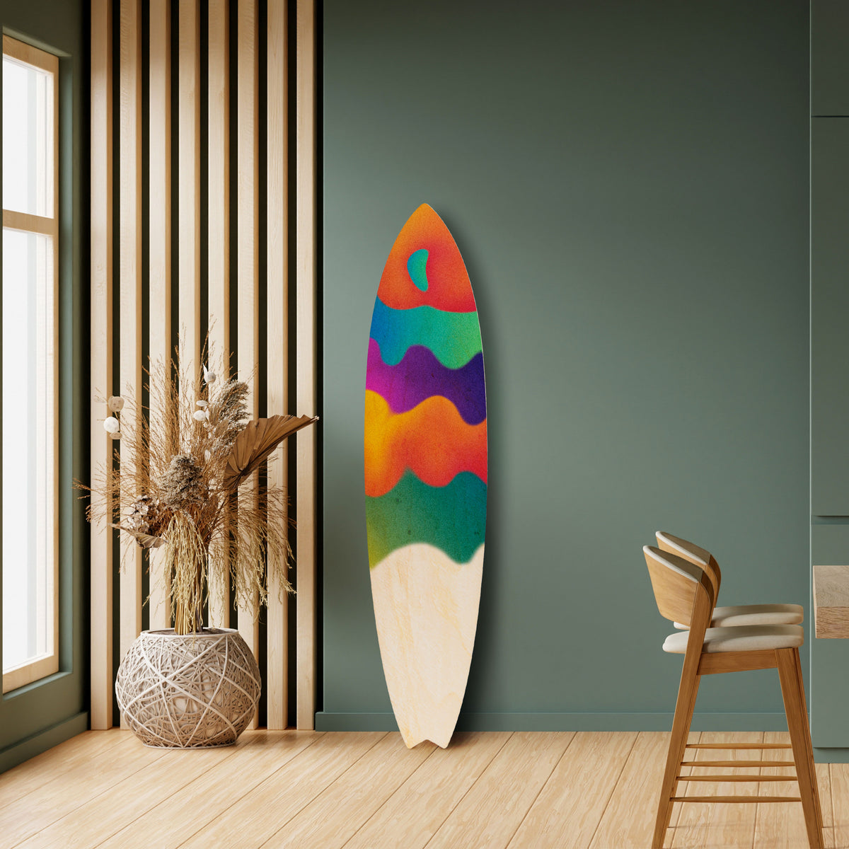 BRIGHT ESSENCE Painel Decorativo Prancha de Surf