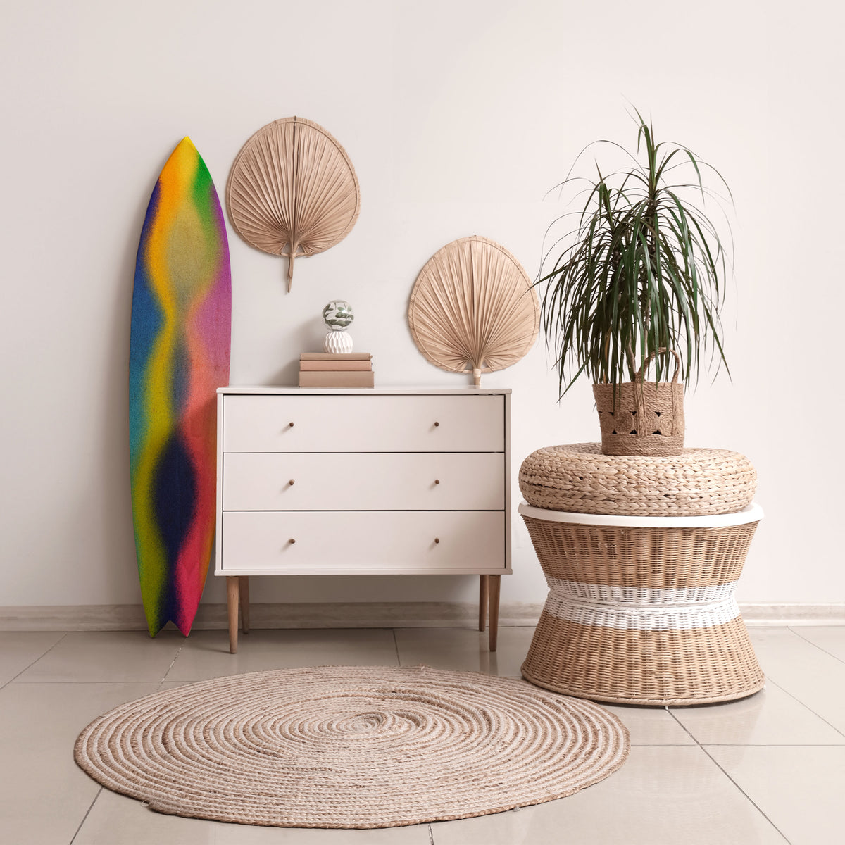 AURORA DAZE Painel Decorativo Prancha de Surf