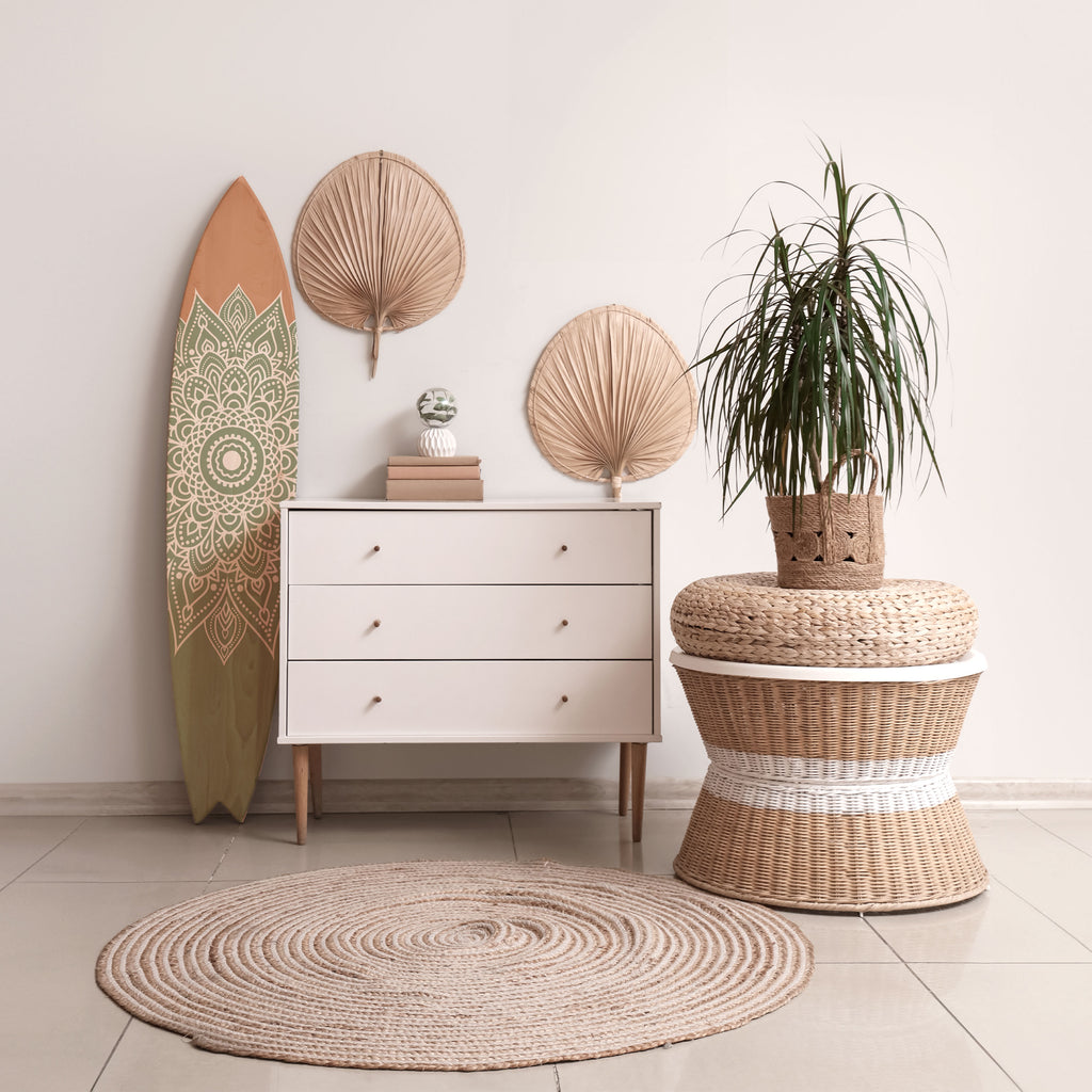 MANDALA WAVE DANCE Painel Decorativo Prancha de Surf