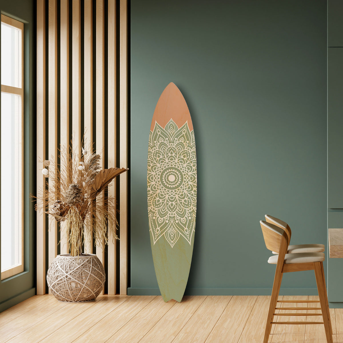 MANDALA WAVE DANCE Painel Decorativo Prancha de Surf