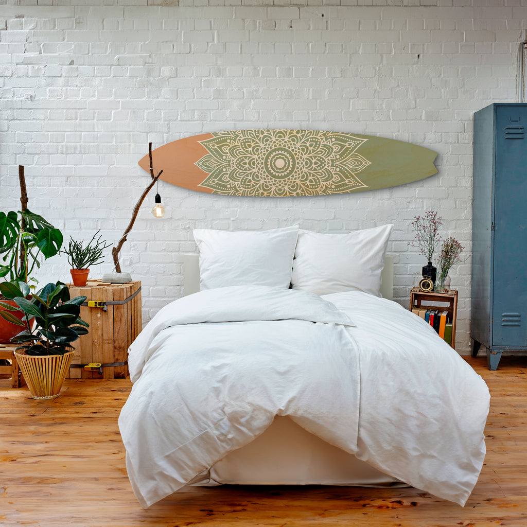 MANDALA WAVE DANCE Painel Decorativo Prancha de Surf