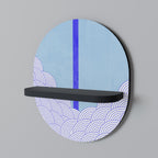 TIDAL STRIPE Prateleira Oval Decorativa em Acabamento Preto