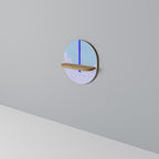 TIDAL STRIPE Prateleira Oval Decorativa em Efeito Carvalho