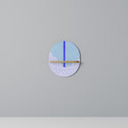 TIDAL STRIPE Prateleira Oval Decorativa em Efeito Carvalho