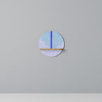 TIDAL STRIPE Prateleira Redonda Decorativa em Efeito Carvalho