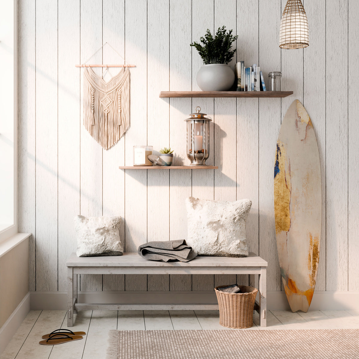 ELEMENTAL SURFACE STORY Painel Decorativo Prancha de Surf