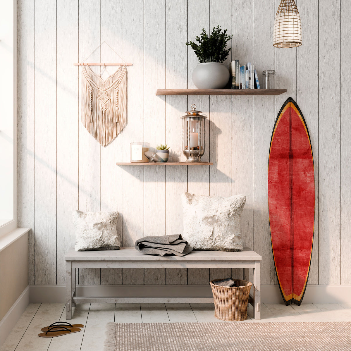 SCARLET EDGE Painel Decorativo Prancha de Surf