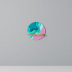 CYANIC ABYSS Prateleira Redonda Decorativa em Efeito Carvalho