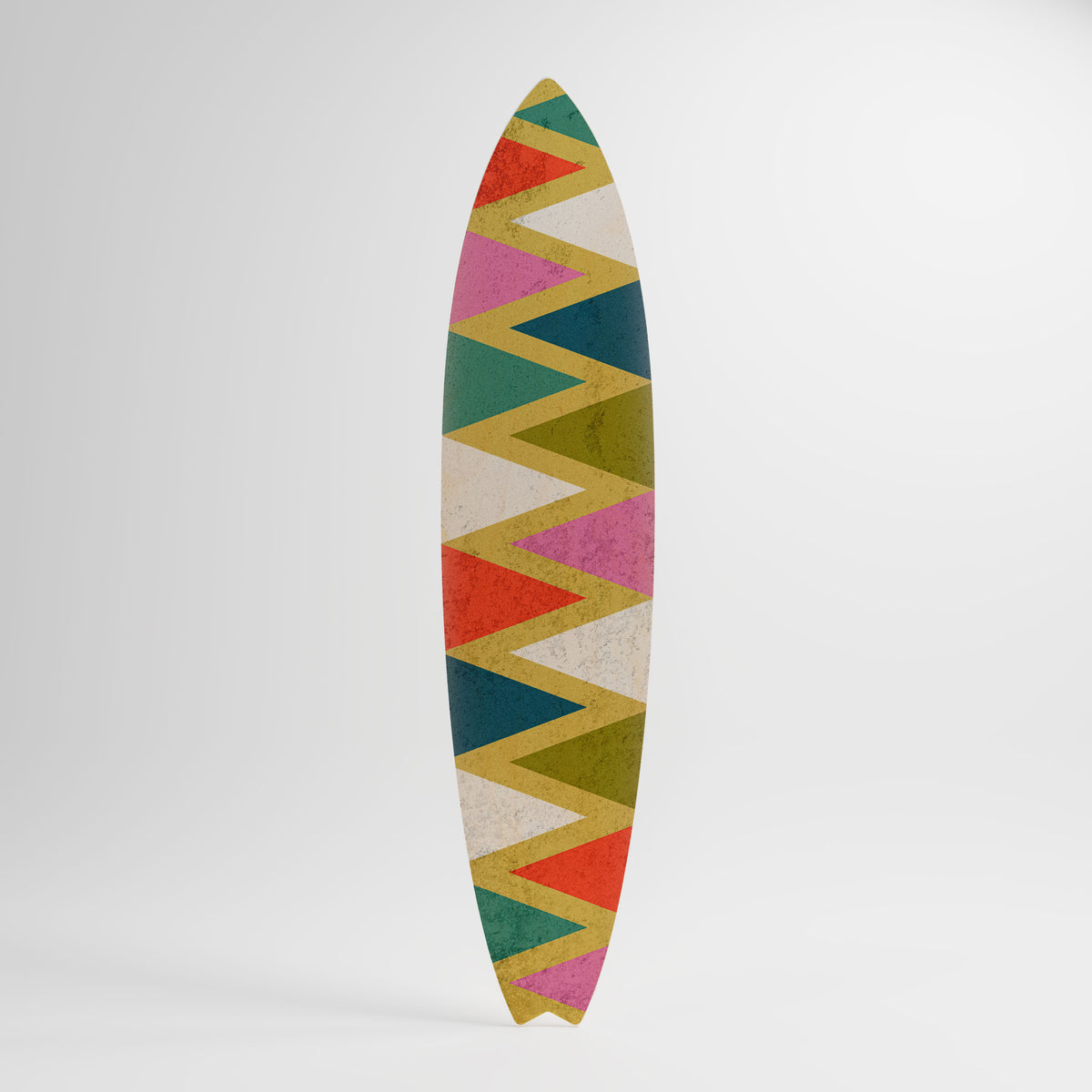 COLORFUL TRIANGLES Painel Decorativo Prancha de Surf