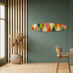 COLORFUL TRIANGLES Painel Decorativo Prancha de Surf