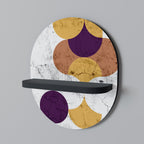 CRACKED GEOMETRY Prateleira Oval Decorativa em Acabamento Preto