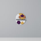 CRACKED GEOMETRY Prateleira Oval Decorativa em Acabamento Preto