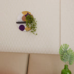 CRACKED GEOMETRY Prateleira Oval Decorativa em Acabamento Preto