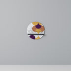 CRACKED GEOMETRY Prateleira Redonda Decorativa em Acabamento Preto