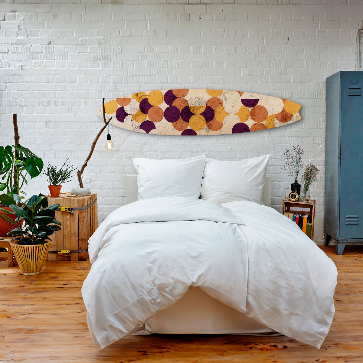 CRACKED GEOMETRY Painel Decorativo Prancha de Surf