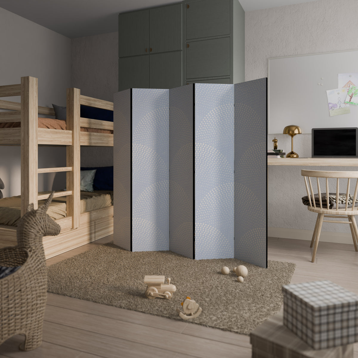 HARMONIOUS CURVES DISPLAY 5-Panel Room Divider