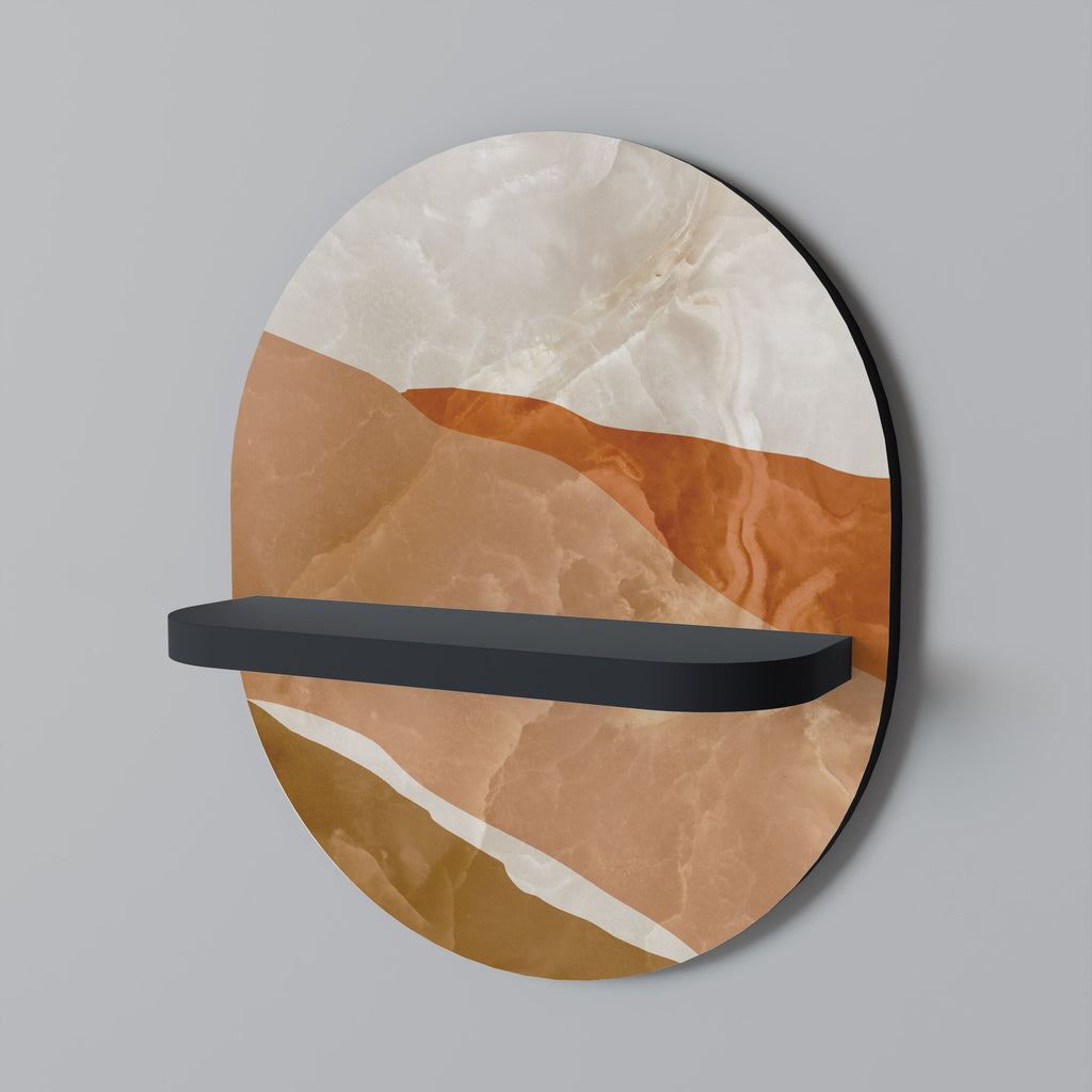 SANDHILLS SPLENDOUR Prateleira Oval Decorativa em Acabamento Preto