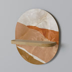 SANDHILLS SPLENDOUR Prateleira Oval Decorativa em Efeito Carvalho