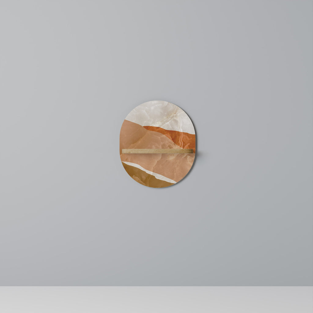 SANDHILLS SPLENDOUR Prateleira Oval Decorativa em Efeito Carvalho