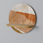 SANDHILLS SPLENDOUR Prateleira Redonda Decorativa em Efeito Carvalho