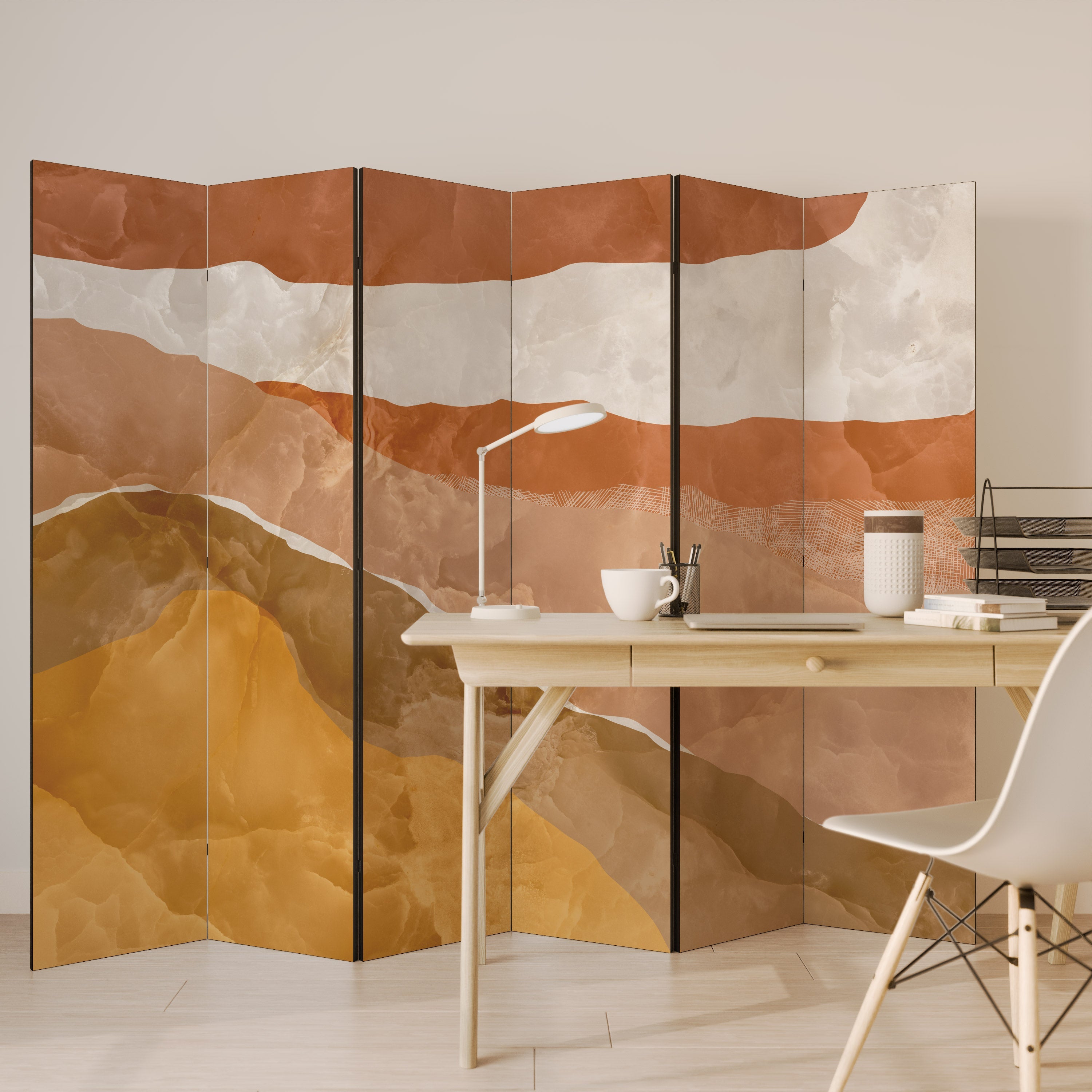 SANDHILLS SPLENDOUR Biombo Decorativo de 6 Painéis