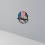 GLAMOROUS STRIPE Prateleira Oval Decorativa em Acabamento Preto