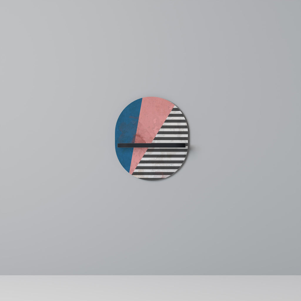 GLAMOROUS STRIPE Prateleira Oval Decorativa em Acabamento Preto